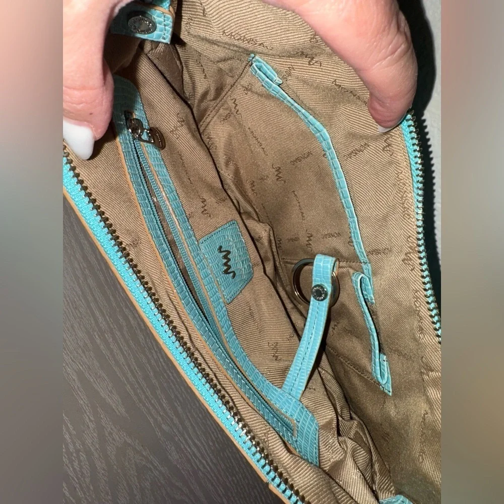 Monsac Vintage Original baby blue Handbag, Shoulder Bag